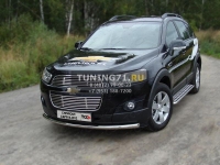 Пороги с площадкой 42,4 мм Chevrolet Captiva 2012